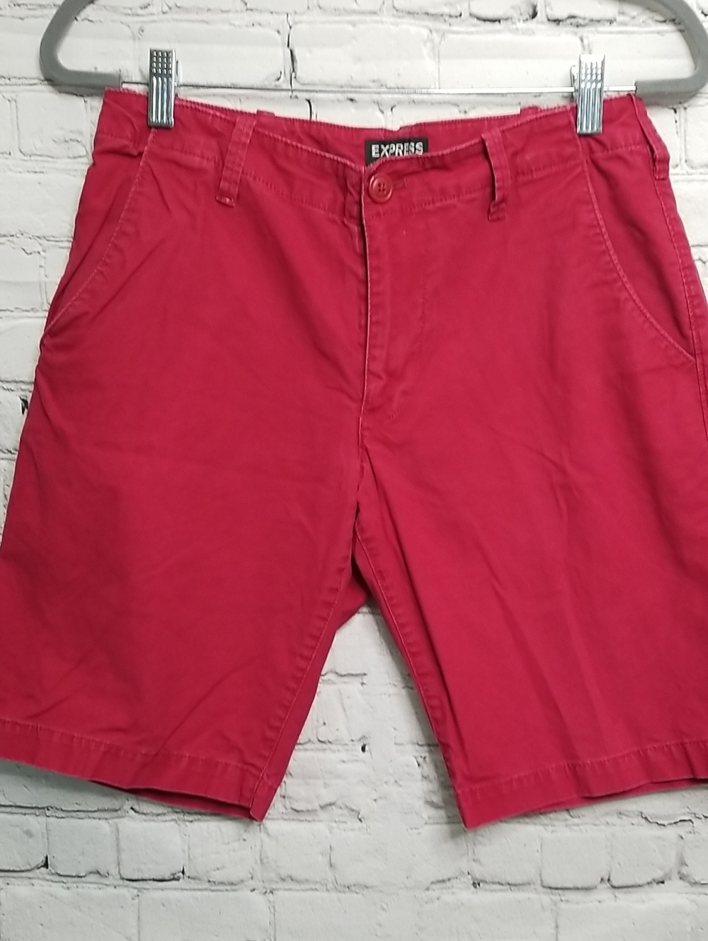 Express Mens Red Cotton Shorts Size Small